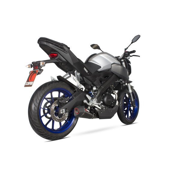 Scorpion Exhaust Yamaha MT-125  2014 - 2019 Serket Taper Full System Carbon Fibre Sleeve